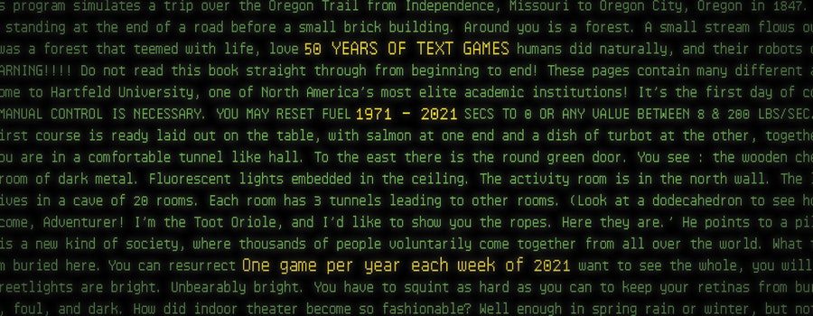 Logo 50 years of Text Games