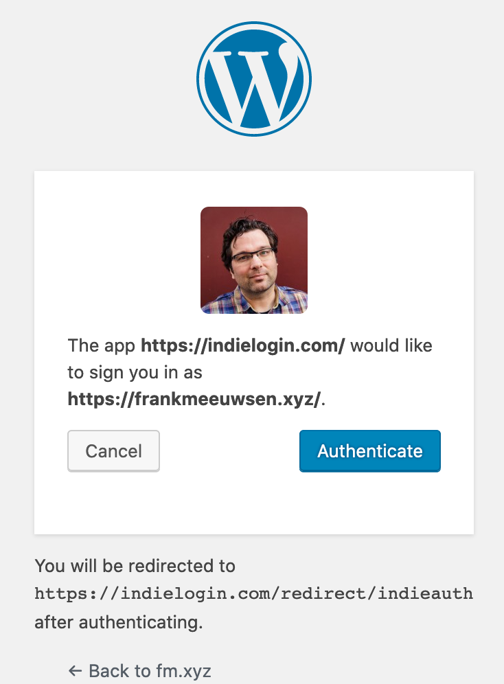 Login met je eigen site